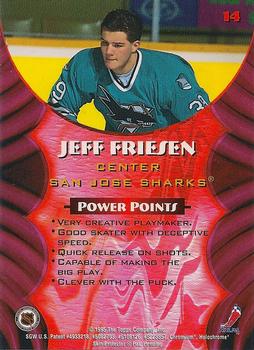 1994-95 Finest - Bowman's Best Red Rookies #14 Jeff Friesen Back