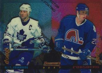 1994-95 Finest - Bowman's Best Blue and Red Duals #2 Doug Gilmour / Peter Forsberg Front