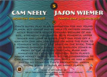1994-95 Finest - Bowman's Best Blue and Red Duals #5 Cam Neely / Jason Wiemer Back