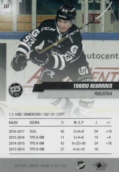 2017-18 Cardset Finland #341 Tarmo Reunanen Back