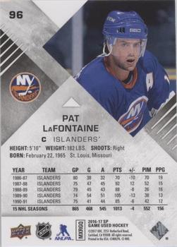 2016-17 SP Game Used - Purple #96 Pat LaFontaine Back