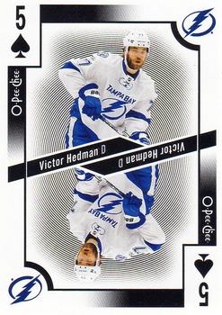 2017-18 O-Pee-Chee - Playing Cards #5♠ Victor Hedman Front