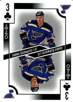 2017-18 O-Pee-Chee - Playing Cards #3♣ Jaden Schwartz Front