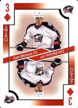 2017-18 O-Pee-Chee - Playing Cards #3♦ Cam Atkinson Front