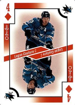 2017-18 O-Pee-Chee - Playing Cards #4♦ Logan Couture Front