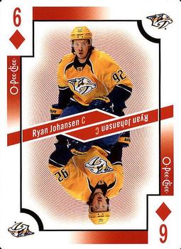 2017-18 O-Pee-Chee - Playing Cards #6♦ Ryan Johansen Front