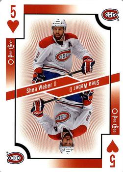 2017-18 O-Pee-Chee - Playing Cards #5♥ Shea Weber Front