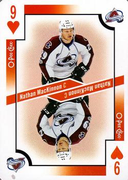 2017-18 O-Pee-Chee - Playing Cards #9♥ Nathan MacKinnon Front