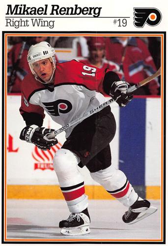 1996-97 Ocean Spray Philadelphia Flyers Postcards #NNO Mikael Renberg Front
