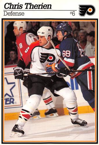 1996-97 Ocean Spray Philadelphia Flyers Postcards #NNO Chris Therien Front