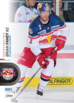 2015-16 Playercards Premium (EBEL) #EBEL-005 Brian Fahey Front