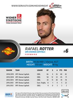 2015-16 Playercards Premium (EBEL) #EBEL-024 Rafael Rotter Back