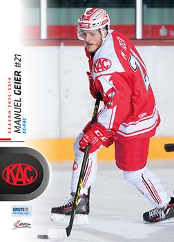 2015-16 Playercards Premium (EBEL) #EBEL-052 Manuel Geier Front