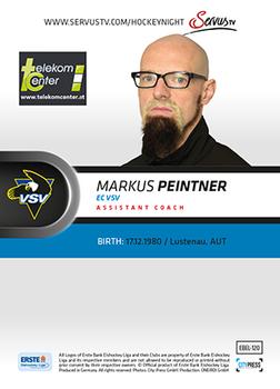 2015-16 Playercards Premium (EBEL) #EBEL-120 Markus Peintner Back