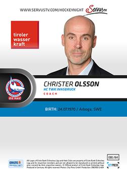 2015-16 Playercards Premium (EBEL) #EBEL-164 Christer Olsson Back