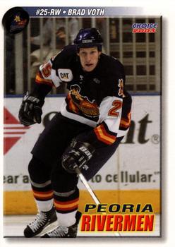 2002-03 Choice Peoria Rivermen (ECHL) #15 Brad Voth Front