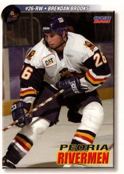 2002-03 Choice Peoria Rivermen (ECHL) #16 Brendan Brooks Front