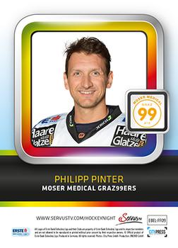 2015-16 Playercards Premium (EBEL) - Frozen Forces #EBEL-FF09 Philipp Pinter Back