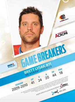 2010-11 Erste Bank Eishockey Liga - Game Breakers #EBEL-GB02 Brett Lysak Back