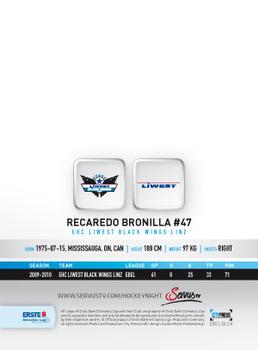 2010-11 Erste Bank Eishockey Liga - Blueliners #EBEL-BL04 Rich Bronilla Back