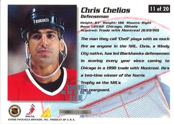 1995-96 Summit - Cool Trade Limited Edition #11 Chris Chelios Back