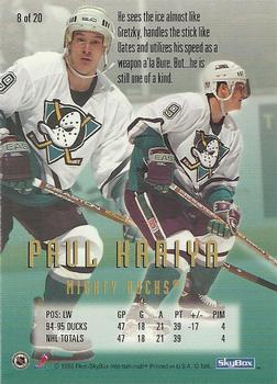 1995-96 NHL / NHLPA Cool Trade #8 Paul Kariya Back