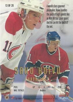 1995-96 NHL / NHLPA Cool Trade #13 Saku Koivu Back