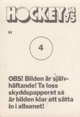 1974-75 Williams Hockey (Swedish) #4 Alexander Gusev Back