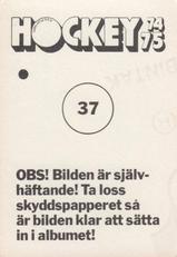 1974-75 Williams Hockey (Swedish) #37 Gennadij Lapsjenkov Back