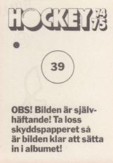 1974-75 Williams Hockey (Swedish) #39 Vladimir Merinov Back