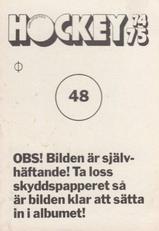 1974-75 Williams Hockey (Swedish) #48 Anatoli Frolov Back