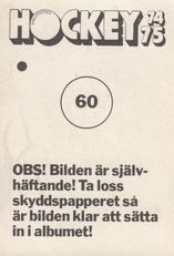 1974-75 Williams Hockey (Swedish) #60 Yuri Lebedev Back
