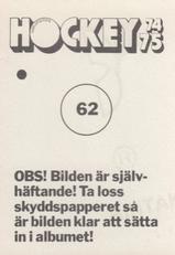 1974-75 Williams Hockey (Swedish) #62 Konstantin Klimov Back