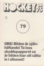1974-75 Williams Hockey (Swedish) #79 Vladimir Markov Back