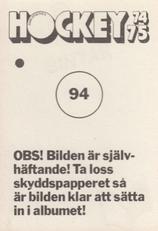 1974-75 Williams Hockey (Swedish) #94 Alexander Fedotov Back