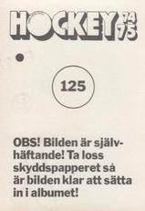 1974-75 Williams Hockey (Swedish) #125 Farjestads BK Back