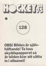 1974-75 Williams Hockey (Swedish) #128 MoDo AIK Back