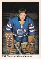 1974-75 Williams Hockey (Swedish) #137 Christer Abrahamsson Front