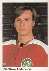 1974-75 Williams Hockey (Swedish) #157 Sture Andersson Front