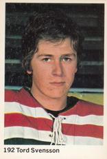 1974-75 Williams Hockey (Swedish) #192 Tord Svensson Front