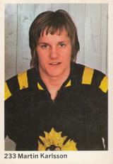 1974-75 Williams Hockey (Swedish) #233 Martin Karlsson Front