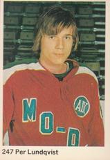 1974-75 Williams Hockey (Swedish) #247 Per Lundqvist Front
