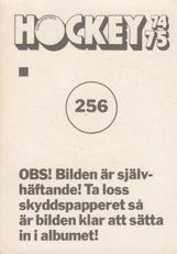 1974-75 Williams Hockey (Swedish) #256 Ulf Nilsson Back