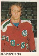1974-75 Williams Hockey (Swedish) #257 Anders Nordin Front