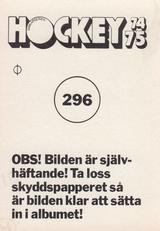 1974-75 Williams Hockey (Swedish) #296 Hockeyskolan - Forsvarsspel Back
