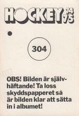 1974-75 Williams Hockey (Swedish) #304 Hockeyskolan - Anfallsspel Back