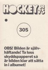 1974-75 Williams Hockey (Swedish) #305 Hockeyskolan - Anfallsspel Back
