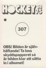 1974-75 Williams Hockey (Swedish) #307 Hockeyskolan - Anfallsspel Back