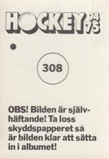 1974-75 Williams Hockey (Swedish) #308 Hockeyskolan - Anfallsspel Back
