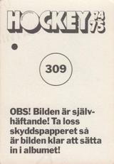 1974-75 Williams Hockey (Swedish) #309 Hockeyskolan - Anfallsspel Back
